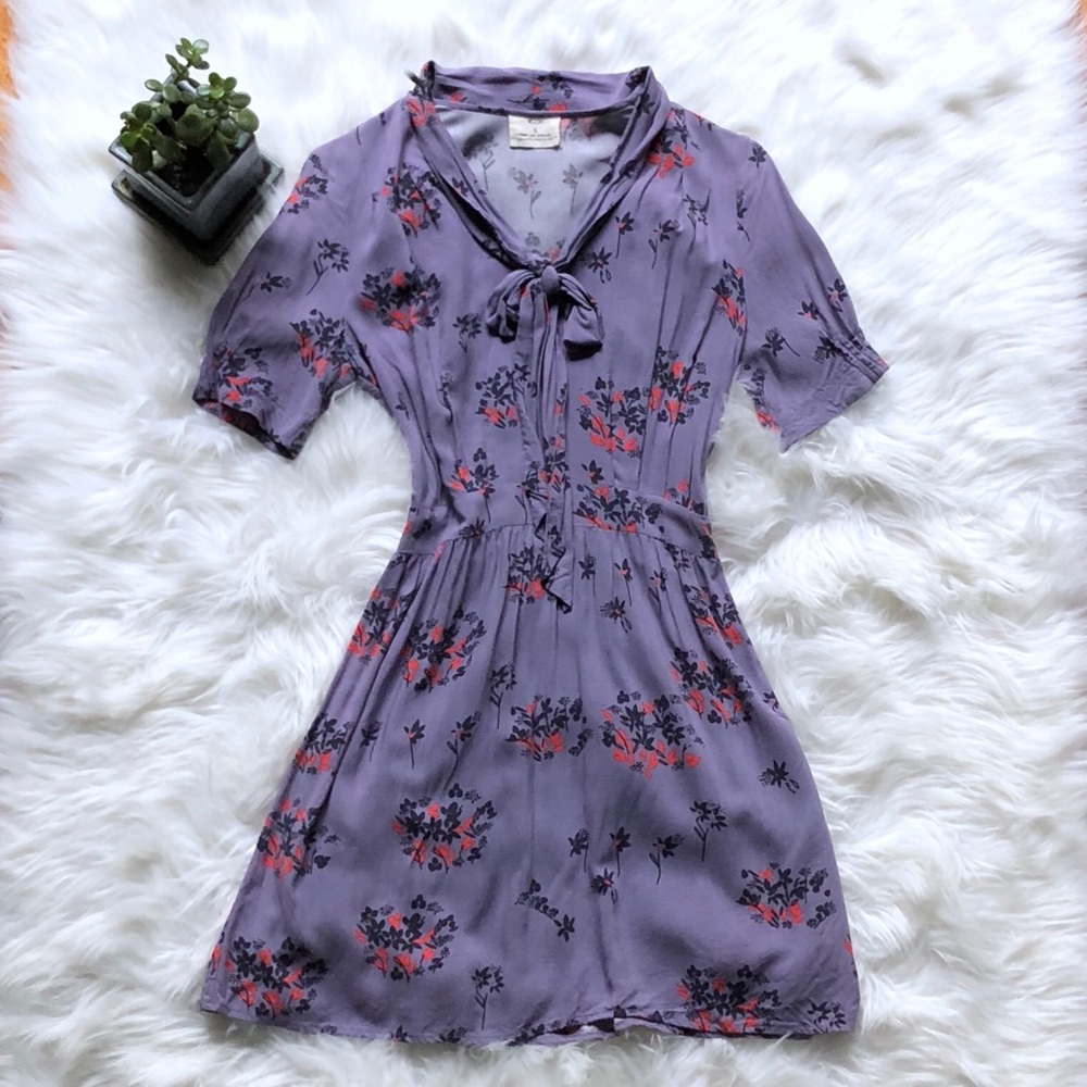 Pins and needles purple and floral dress
